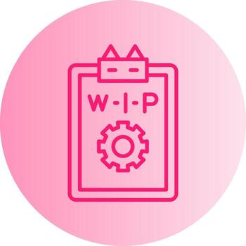 WIP Development Stage Gradient Dual Tone Circle vector