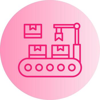 Automated Conveyor Belt Gradient Dual Tone Circle vector