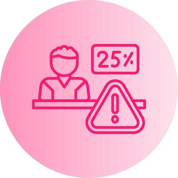 Quarter Progress Complete Gradient Dual Tone Circle vector