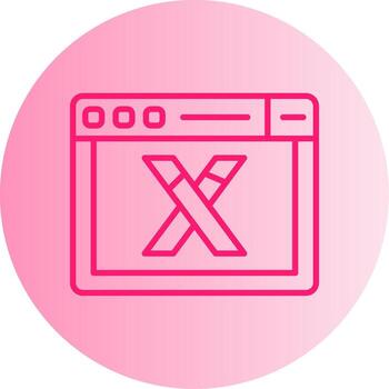 Vuex central Tienda icono degradado dos tono circulo vector