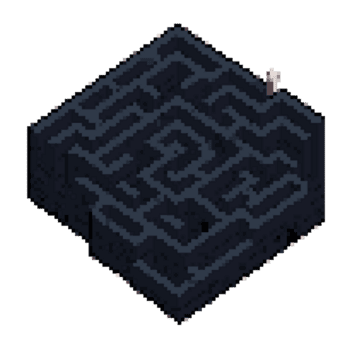 intrincado pixelizada Labirinto com uma misterioso Saída png