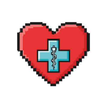Heart Symbol with Medical Cross png