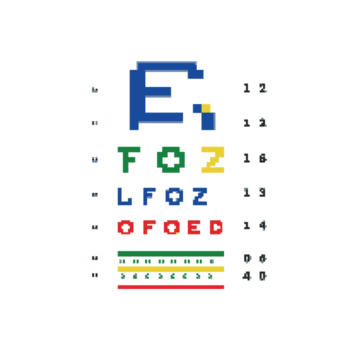 pixelizada olho gráfico visão teste exibição png