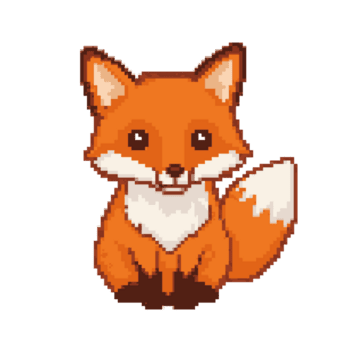 carino pixelated Volpe illustrazione 736 png