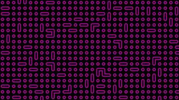 ein lila und schwarz Hintergrund mit ein Nummer von Punkte video