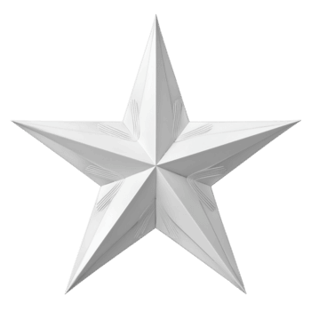 intricatamente progettato 3d stella con un' geometrico modello, con un' cinque punti simmetrico struttura su trasparente sfondo png