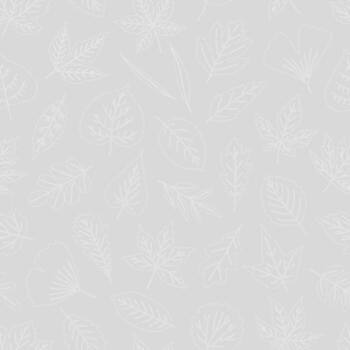 Seamless pattern with outline leaves on a gray background, leaves of maple, linden, poplar, ginkgo, and others. Print for textile, package, wrapping paper. White contour, sketch, illustration vector