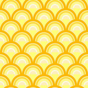 sin costura brillante geométrico modelo con olas en retro estilo. lata ser usado a tela diseño, fondo de pantalla, decorativo papel, álbum de recortes álbumes, etc. muestras de sin costura modelo incluido en el archivo. vector