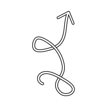 ilustración de grafico y flecha signo. colección de grafico y Progreso valores símbolo para web. vector