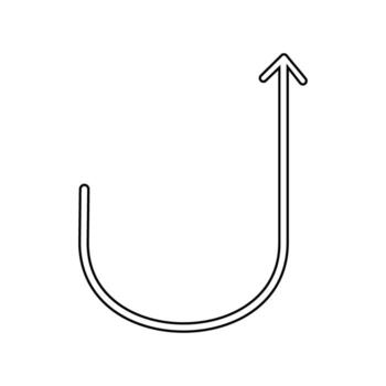 Up arrow icon. Simple illustration of up arrow icon for web. Pointer sign. vector