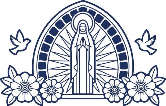 Feast of the Immaculate Conception Design Collection vector