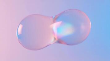 abstrakt bubblor illustration - iriserande, lutning bakgrund, 3d framställa, ny år upplösning, vätska video