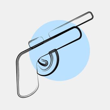 icono pistola. piratas tema elementos. icono en color Mancha estilo. vector