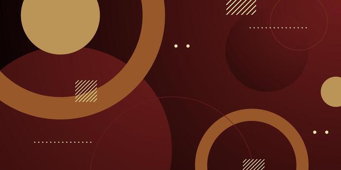 Abstract geometric background with brown color element concept design. Simple circle overlap pattern background. vector