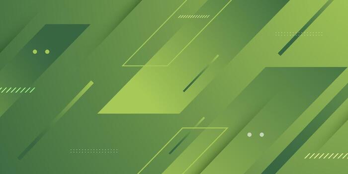 Abstract green banner background. Overlap arrow pattern geometric design. vector