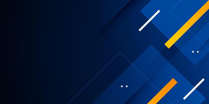 resumen oscuro azul bandera antecedentes con superposición cuadrado formas corte de papel modelo. naranja líneas modelo elemento antecedentes. vector