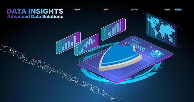 3D data solution visualization vector