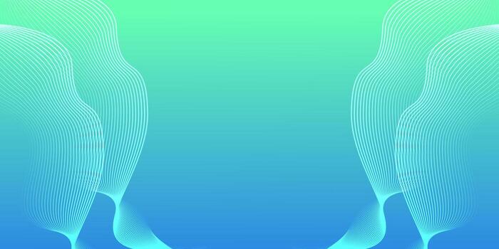 Blue gradient abstract background with dynamic line wave pattern technology concept vector