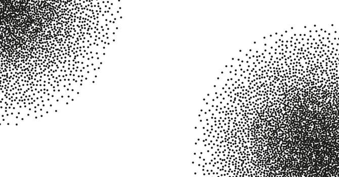 Minimal dotted background. Black round gradient halftone texture. Shadow effect vector