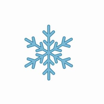 Blue snowflake illustration vector