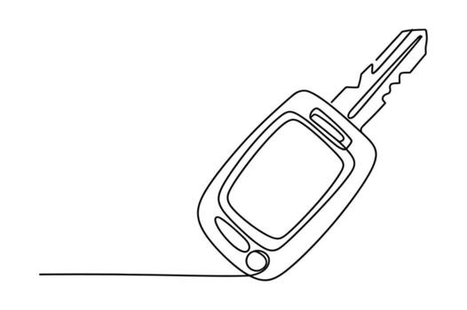 Modern car key with integrated remote and blank space for branding or design on a white background vector