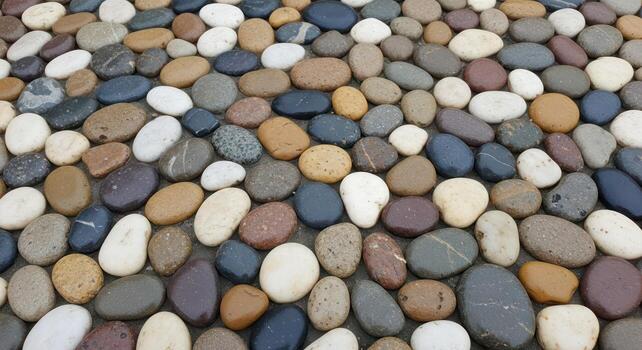 A large pile of pebbles on the ground photo