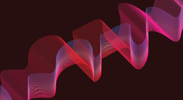 Wavy Blend Lines Abstract Background Maroon Gradient Curved Design Illustration vector