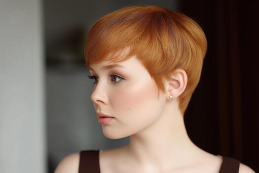 Transformative haircut experience at a modern salon with skilled hairstylist creating a bold new look for a client photo