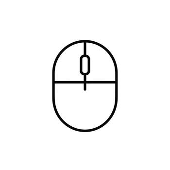computadora ratón icono, sencillo línea arte, tecnología y digital navegación símbolo, digital navegación icono vector