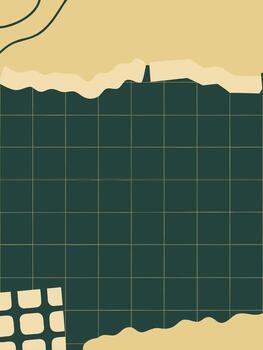 Creative scrapbook page with layered paper textures and torn corners, designed for digital journaling, collage, or vintage layout projects vector