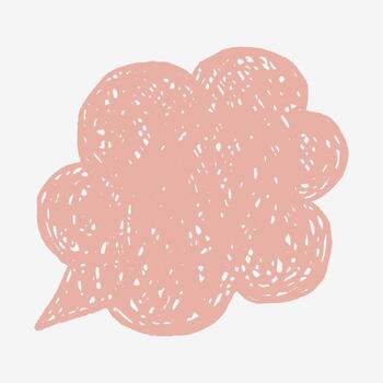 Crayon speech bubble with visible sketch style lines. Rounded irregular hand drawn border. Text box chalkboard empty for text. vector