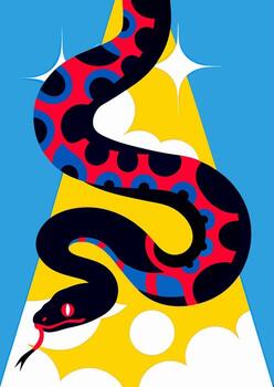 resumen geométrico serpiente ilustración escalable diseño elemento vector