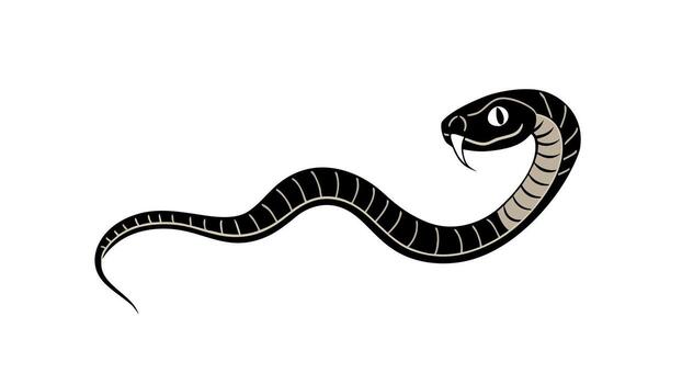 ondulado dibujos animados serpiente animación lazo con alfa canal vector