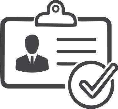 Verify Your Identity with Professional Credentials vector