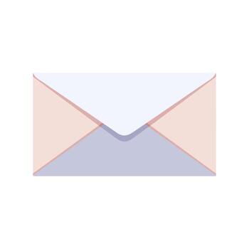 An open envelope with a pink and blue envelope vector