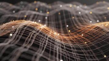 astratto tecnologia sfondo con raggiante puntini e linee, nuovo anni risoluzione, connessione Linee video