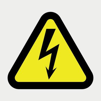 Lightning Flash Icon Warning vector