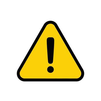 Universal alert symbol indicating potential risk, hazard, or critical information requiring immediate attention and caution vector