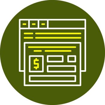 Conversion tracking Circle Line Two Color Icon vector