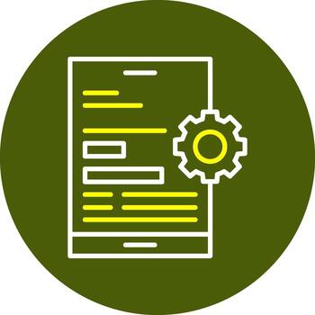 Mobile optimization Circle Line Two Color Icon vector