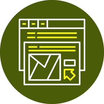 Conversion rate optimization Circle Line Two Color Icon vector