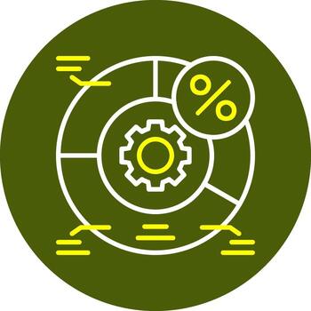 ab pruebas circulo línea dos color icono diseño vector