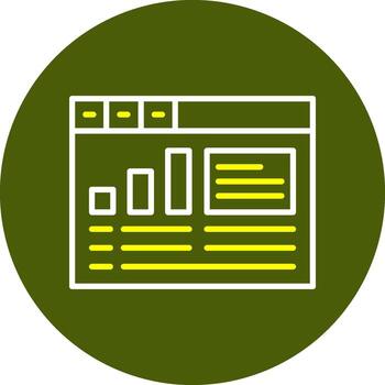 Google Analytics Circle Line Two Color Icon vector