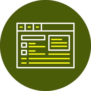 Schema markup Circle Line Two Color Icon vector