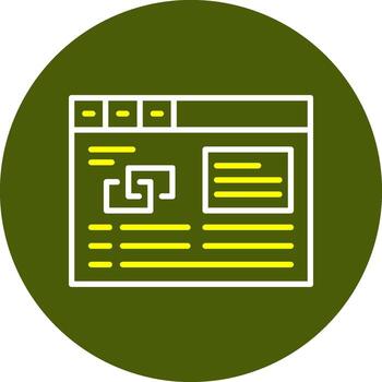 enlace edificio circulo línea dos color icono vector