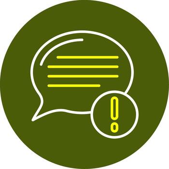 advertencia línea dos color icono diseño vector