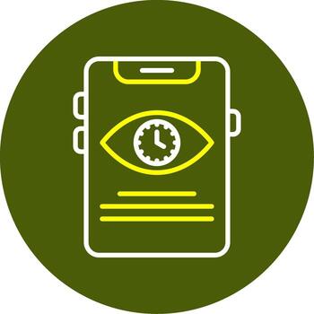 Screen timeout Line Two Color Icon Design vector