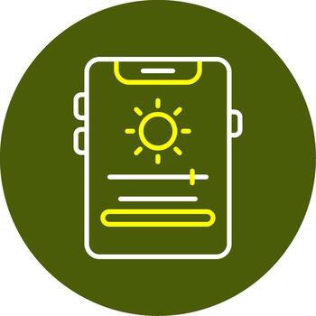 Adaptive brightness Line Two Color Icon Design vector