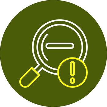 Zoom out Notification Line Two Color Icon vector