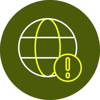 Internet Error Notification Line Two Color Icon vector